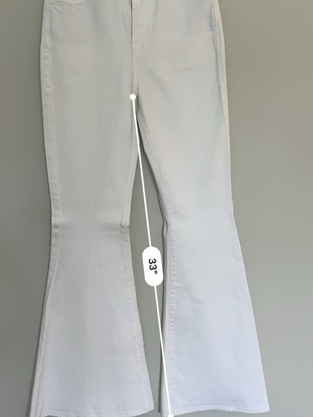 7 For All Mankind White High-Rise Mega Flare Jeans - Picture 5 of 9